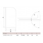 Шторка душевая Good Door Screen H-80-C-B Шторка душевая Good Door Screen H-80-C-B